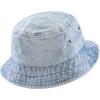 image:imageThe Hat Depot Youth Kids Washed Cotton amp Lightweight Nylon Packable Bucket Travel Hat CapLight Denim