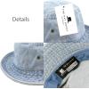 image:imageThe Hat Depot Youth Kids Washed Cotton amp Lightweight Nylon Packable Bucket Travel Hat CapLight Denim