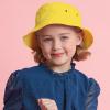 image:imageThe Hat Depot Youth Kids Washed Cotton amp Lightweight Nylon Packable Bucket Travel Hat CapYellow
