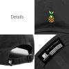 image:imageUSA Flag amp Embroidery Premium 100 Cotton Low Profile Adjustable Baseball Dad Cap3 Pine Apple  Black
