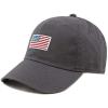 image:imageUSA Flag amp Embroidery Premium 100 Cotton Low Profile Adjustable Baseball Dad CapFlagcharcoal