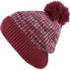 image:imageKids Knit Daily Pom Beanie Hat with Thick Fleece Lining for Boys and Girls Versatile Winter Warm Cozy Skull Hats for ChildrenBurgundy