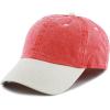 image:imageThe Hat Depot 100 Cotton Pigment Dyed Low Profile Dad Hat Six Panel Cap2 RedPutty