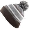 image:imageThe Hat Depot Kids Cuffed Beanie Knit Stripe Pom Winter HatBrown