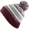 image:imageThe Hat Depot Kids Cuffed Beanie Knit Stripe Pom Winter HatBurgundy