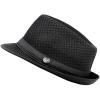 image:imageThe Hat Depot Light Weight Classic Soft Cool Mesh Crushable Fedora hatBlack