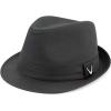 image:imageThe Hat Depot Premium Paisley Lining Unisex Fedora Hat1 Premium  Black