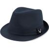 image:imageThe Hat Depot Premium Paisley Lining Unisex Fedora Hat1 Premium  Navy