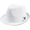 image:imageThe Hat Depot Premium Paisley Lining Unisex Fedora Hat1 Premium  White
