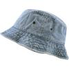 image:imageThe Hat Depot Youth Kids Washed Cotton amp Lightweight Nylon Packable Bucket Travel Hat CapBlue Denim