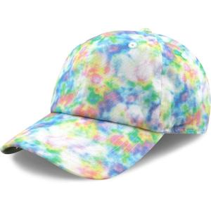 image:imageKids Washed Low Profile Cotton and Denim UPF 50 Plain Baseball Cap Hat1 Tie Dye  Color 2