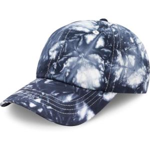 image:imageKids Washed Low Profile Cotton and Denim UPF 50 Plain Baseball Cap Hat1 Tie Dye  Premium Color 3