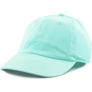 image:imageKids Washed Low Profile Cotton and Denim UPF 50 Plain Baseball Cap HatAqua