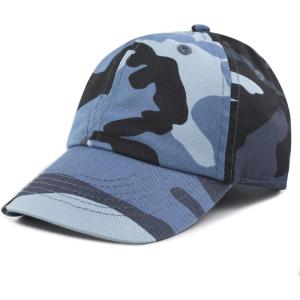 image:imageKids Washed Low Profile Cotton and Denim UPF 50 Plain Baseball Cap HatBlue Camo