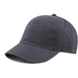 image:imageKids Washed Low Profile Cotton and Denim UPF 50 Plain Baseball Cap HatCharcoal