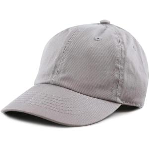 image:imageKids Washed Low Profile Cotton and Denim UPF 50 Plain Baseball Cap HatGrey