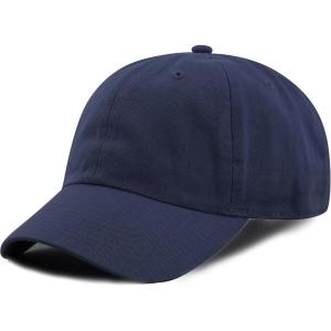 image:imageKids Washed Low Profile Cotton and Denim UPF 50 Plain Baseball Cap HatNavy