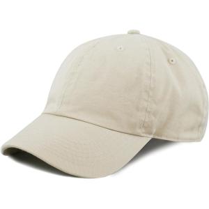 image:imageKids Washed Low Profile Cotton and Denim UPF 50 Plain Baseball Cap HatPutty