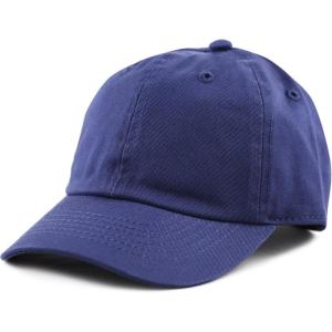 image:imageKids Washed Low Profile Cotton and Denim UPF 50 Plain Baseball Cap HatRoyal Blue