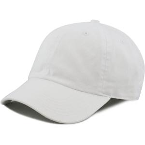 image:imageKids Washed Low Profile Cotton and Denim UPF 50 Plain Baseball Cap HatWhite