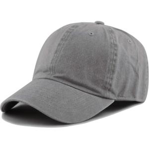 image:imageThe Hat Depot 100 Cotton Pigment Dyed Low Profile Dad Hat Six Panel Cap1 Gray