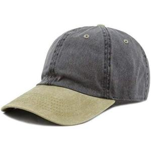 image:imageThe Hat Depot 100 Cotton Pigment Dyed Low Profile Dad Hat Six Panel Cap2 BlackKhaki