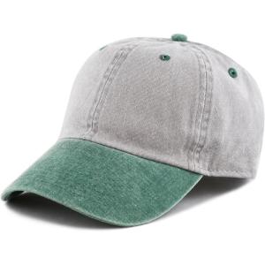 image:imageThe Hat Depot 100 Cotton Pigment Dyed Low Profile Dad Hat Six Panel Cap2 GrayGreen