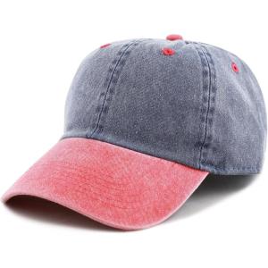 image:imageThe Hat Depot 100 Cotton Pigment Dyed Low Profile Dad Hat Six Panel Cap2 NavyRed