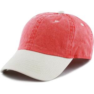 image:imageThe Hat Depot 100 Cotton Pigment Dyed Low Profile Dad Hat Six Panel Cap2 RedPutty