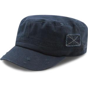 image:imageThe Hat Depot Cadet Military Army Baseball Cap Tie Dye amp Washed Cotton Basic amp Distressed Cadet Brushed Cotton Cap2 Distressed  Navy