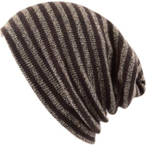 image:imageThe Hat Depot Fashion Junior Youth Unisex Soft Warm Stripe Knit Beanie Winter Hat Made in USA Brown