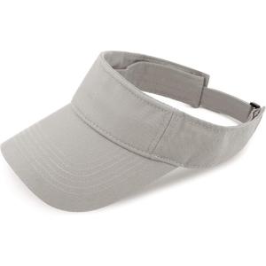 image:imageThe Hat Depot Kids 100 Cotton Sport QuickAdjust Strap Closure Sun Protect Golf Visor Cap HatGray