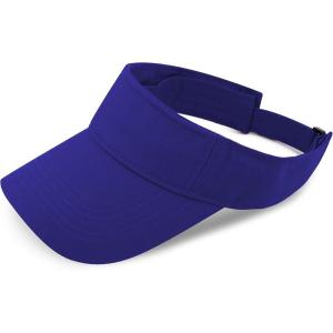 image:imageThe Hat Depot Kids 100 Cotton Sport QuickAdjust Strap Closure Sun Protect Golf Visor Cap HatRoyal Blue