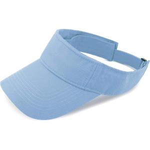image:imageThe Hat Depot Kids 100 Cotton Sport QuickAdjust Strap Closure Sun Protect Golf Visor Cap HatSky Blue
