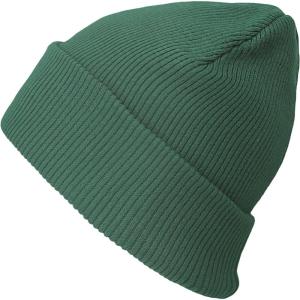 image:imageThe Hat Depot Kids 100 Washed Cotton Soft and Light Cuffed Skull Plain Daily Beanie for 25 yrs ChildrenDark Green
