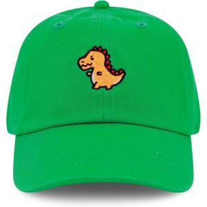 image:imageThe Hat Depot Kids American Flag amp Cute Embroidery Cotton Baseball Cap Hat1 Dinosaur 1  Kelly Green