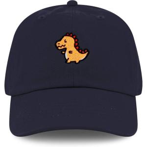 image:imageThe Hat Depot Kids American Flag amp Cute Embroidery Cotton Baseball Cap Hat1 Dinosaur 1  Navy