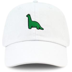 image:imageThe Hat Depot Kids American Flag amp Cute Embroidery Cotton Baseball Cap Hat1 Dinosaur 2  White