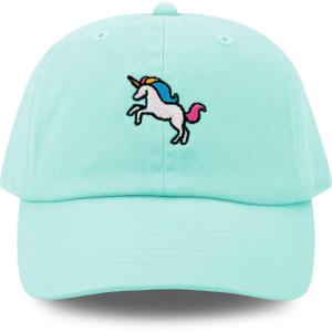 image:imageThe Hat Depot Kids American Flag amp Cute Embroidery Cotton Baseball Cap Hat2 Unicorn  Aqua
