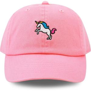 image:imageThe Hat Depot Kids American Flag amp Cute Embroidery Cotton Baseball Cap Hat2 Unicorn  Light Pink