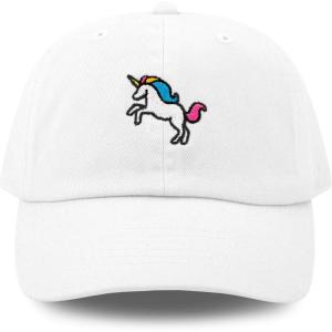 image:imageThe Hat Depot Kids American Flag amp Cute Embroidery Cotton Baseball Cap Hat2 Unicorn  White