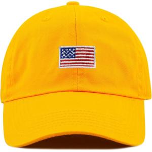 image:imageThe Hat Depot Kids American Flag amp Cute Embroidery Cotton Baseball Cap HatGold