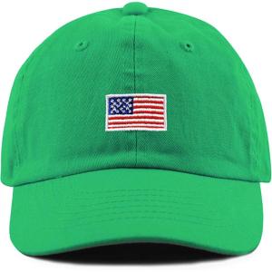 image:imageThe Hat Depot Kids American Flag amp Cute Embroidery Cotton Baseball Cap HatKelly Green