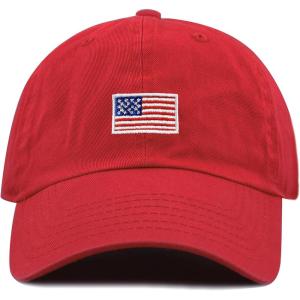image:imageThe Hat Depot Kids American Flag amp Cute Embroidery Cotton Baseball Cap HatRed