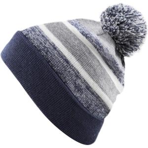 image:imageThe Hat Depot Kids Cuffed Beanie Knit Stripe Pom Winter HatNavy