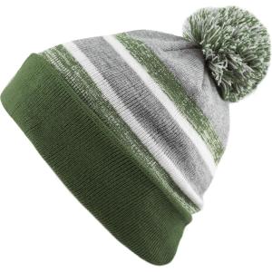 image:imageThe Hat Depot Kids Cuffed Beanie Knit Stripe Pom Winter HatOlive