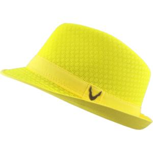 image:imageThe Hat Depot Light Weight Classic Soft Cool Mesh Crushable Fedora hatNeon Yellow