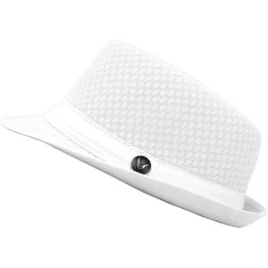 image:imageThe Hat Depot Light Weight Classic Soft Cool Mesh Crushable Fedora hatWhite