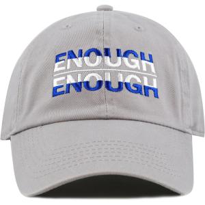 image:imageThe Hat Depot Never Again amp Enough School Walk Out amp Gun Control Embroidered Cotton Baseball Cap HatEnoughgrey