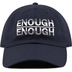image:imageThe Hat Depot Never Again amp Enough School Walk Out amp Gun Control Embroidered Cotton Baseball Cap HatEnoughnavy